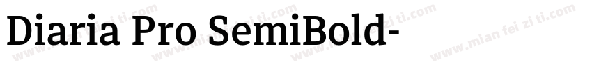 Diaria Pro SemiBold字体转换